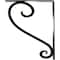 Ekena Millwork Edwards Wrought Iron Bracket, (Triple center brace), Antiqued Warm Silver 2"W x 12"D x 15"H BKTM02X12X15TEDAWS - alternate 8